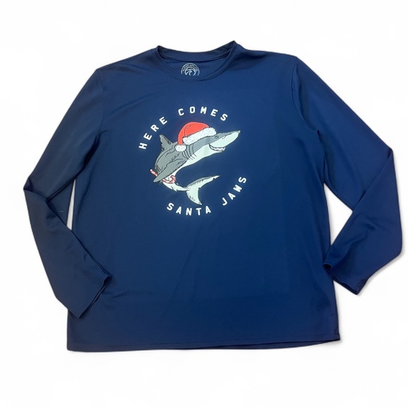 Long sleeve Here Comes Santa Jaws shirt - Picture 1 of 3